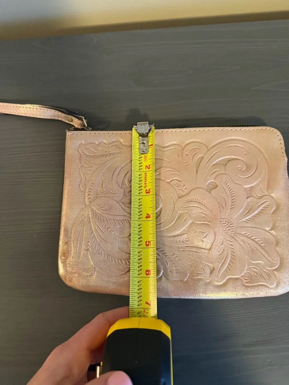 Patricia Nash Cassini Rose Gold Embossed Wristlet - Picture 7 of 8